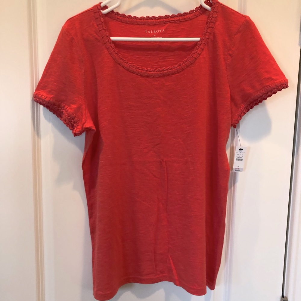 Talbots cotton slub tee
